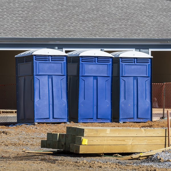 how can i report damages or issues with the porta potties during my rental period in Denmark